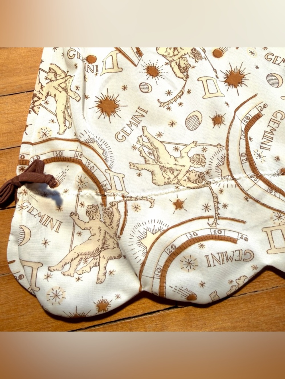 Vintage GEMINI NOVELTY PRINT Half Slip MCM Mini SKIRT 1950s 1960s XS Astrology